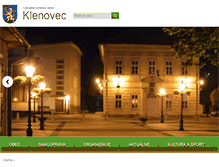 Tablet Screenshot of klenovec.sk